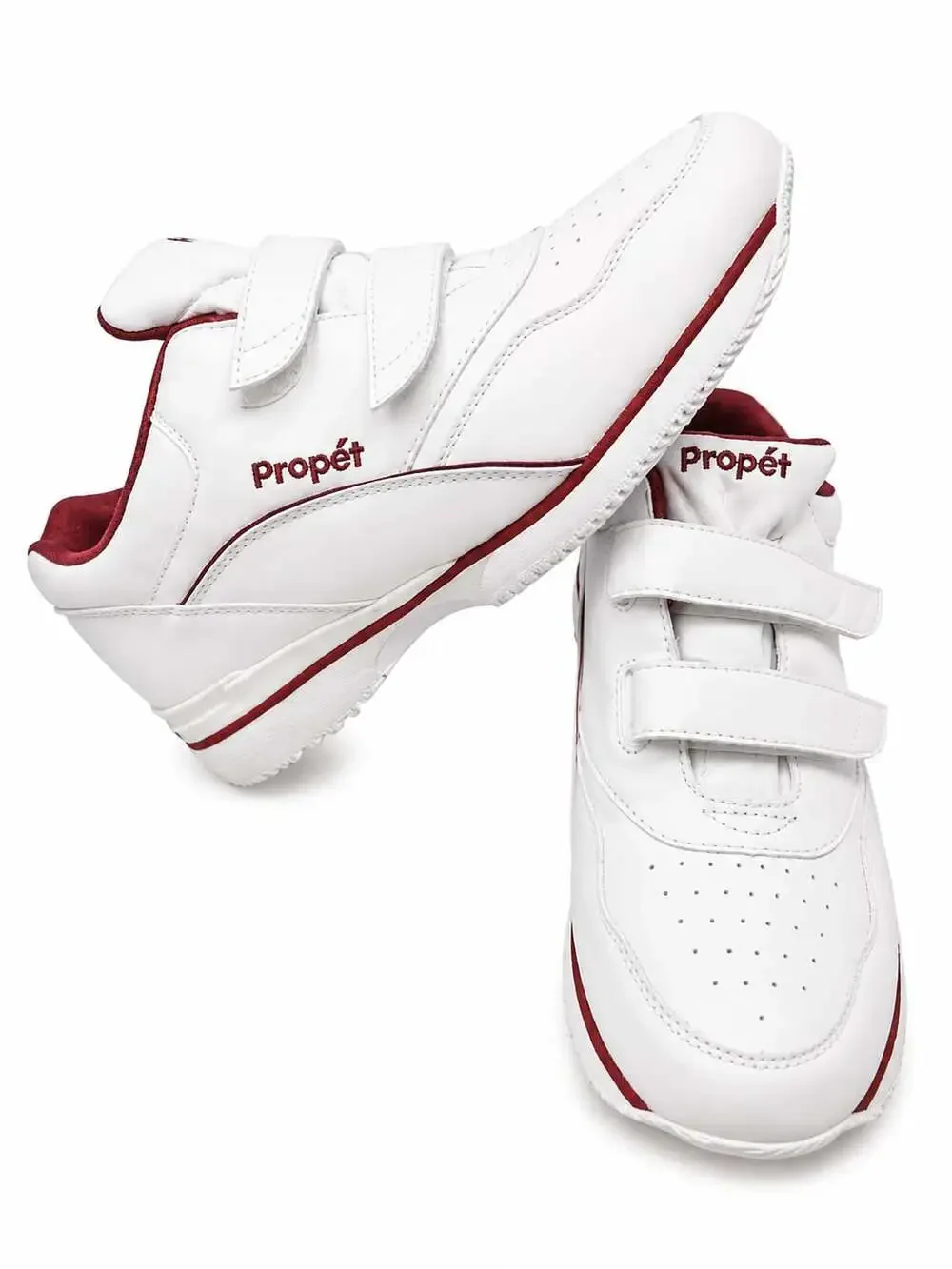 Propét Women's Tour Walker Strap Walking Shoes, White/Berry, W3902